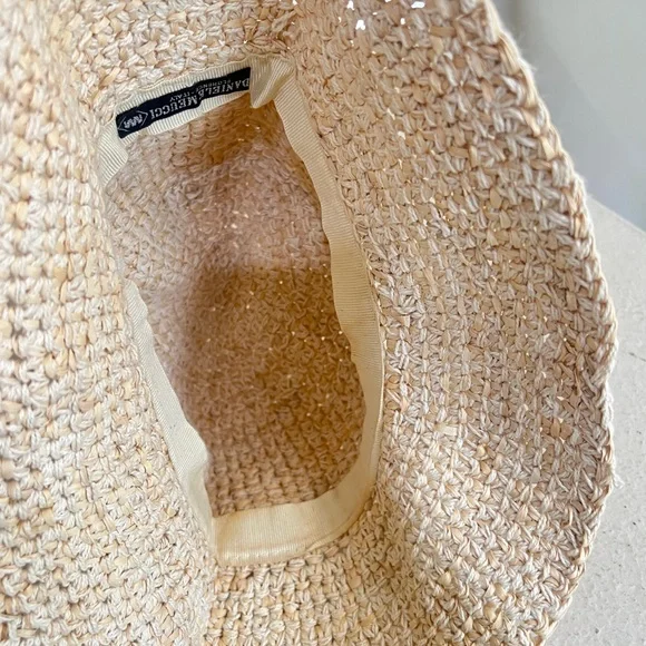 DANIELE MEUCCI Italy Natural Packable Soft Straw Summer Beach Boho Hat - Picture 9 of 10